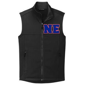 NE New England Massachusetts College Letters Football Fan Block Letters Collective Smooth Fleece Vest