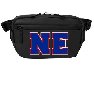 NE New England Massachusetts College Letters Football Fan Block Letters Crossbody Pack