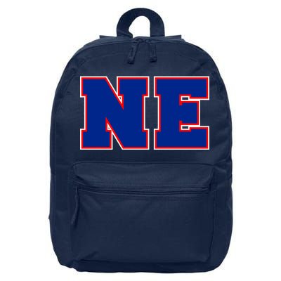 NE New England Massachusetts College Letters Football Fan Block Letters 16 in Basic Backpack