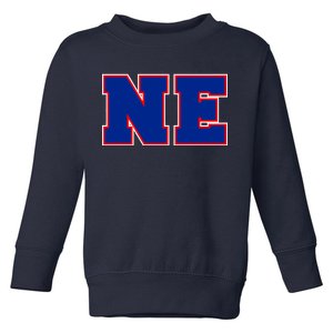 NE New England Massachusetts College Letters Football Fan Block Letters Toddler Sweatshirt