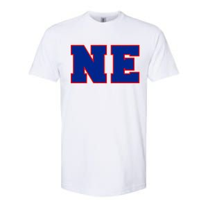 NE New England Massachusetts College Letters Football Fan Block Letters Softstyle CVC T-Shirt