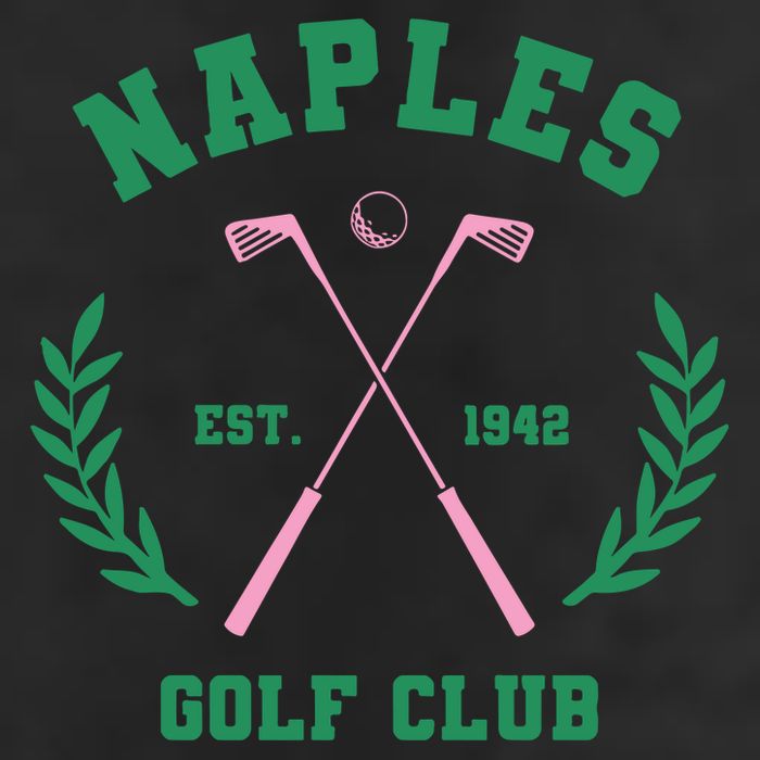 Naples Est. 1942 Golf Clup 7 Panel Mesh Trucker Snapback Hat