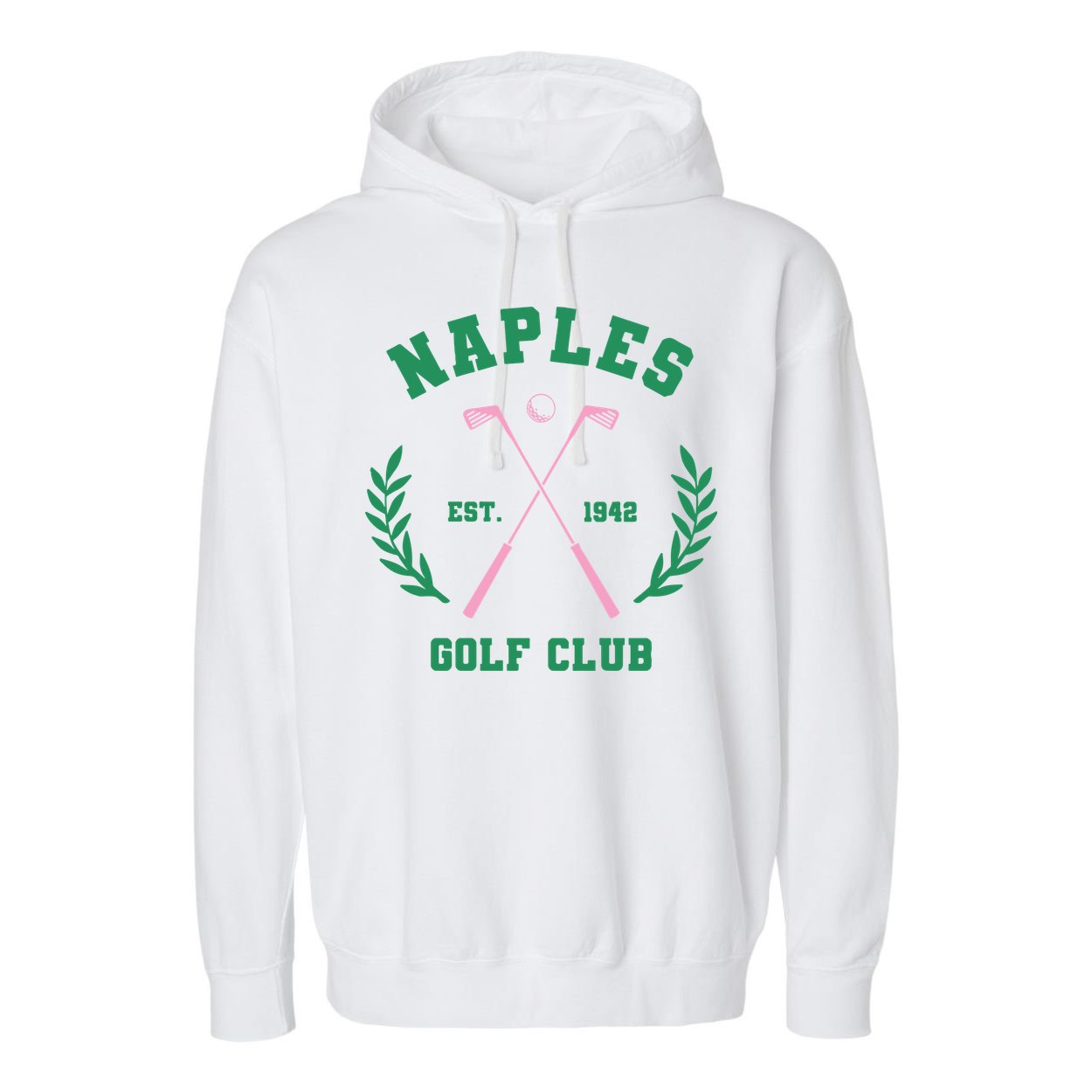 Naples Est. 1942 Golf Clup Garment-Dyed Fleece Hoodie