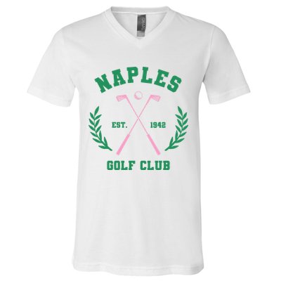 Naples Est. 1942 Golf Clup V-Neck T-Shirt