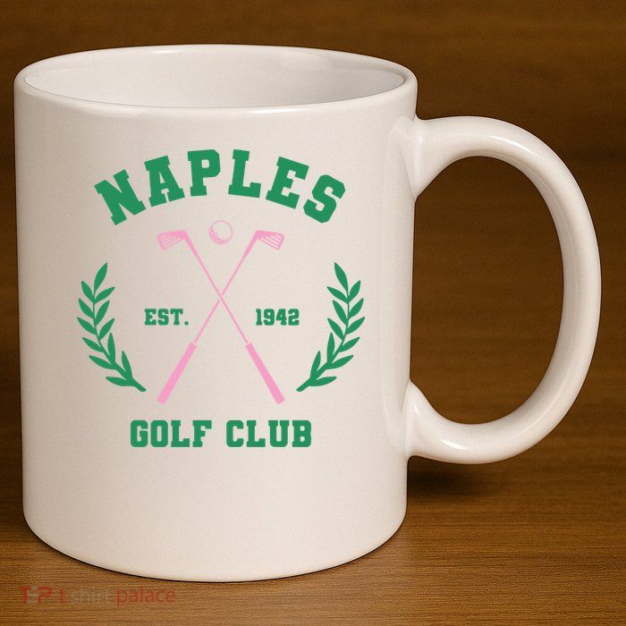 Naples Est. 1942 Golf Clup 11oz C Handle Ceramic Mug