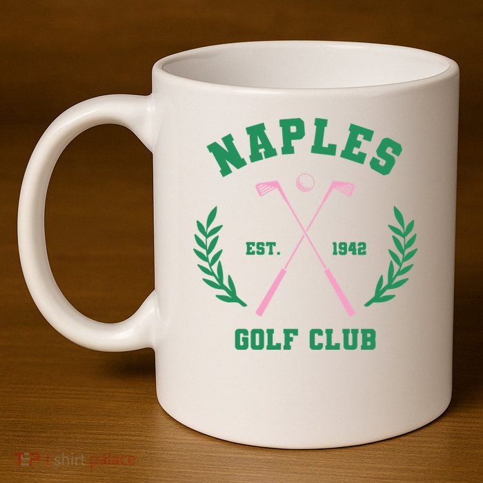 Naples Est. 1942 Golf Clup 11oz C Handle Ceramic Mug
