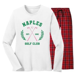 Naples Est. 1942 Golf Clup Women's Long Sleeve Flannel Pajama Set 