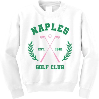 Naples Est. 1942 Golf Clup Kids Sweatshirt