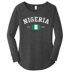 Nigeria Est. 1960 Nigerian Flag Independence Day Women's Perfect Tri Tunic Long Sleeve Shirt