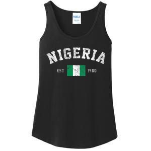 Nigeria Est. 1960 Nigerian Flag Independence Day Ladies Essential Tank