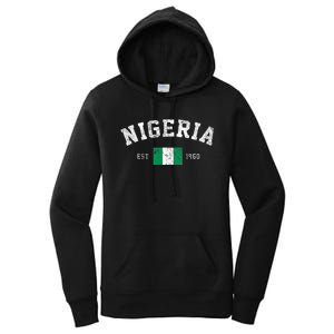 Nigeria Est. 1960 Nigerian Flag Independence Day Women's Pullover Hoodie