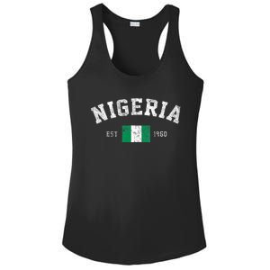 Nigeria Est. 1960 Nigerian Flag Independence Day Ladies PosiCharge Competitor Racerback Tank