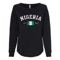 Nigeria Est. 1960 Nigerian Flag Independence Day Womens California Wash Sweatshirt