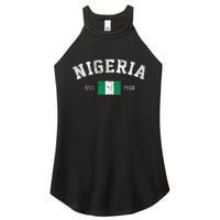 Nigeria Est. 1960 Nigerian Flag Independence Day Women's Perfect Tri Rocker Tank