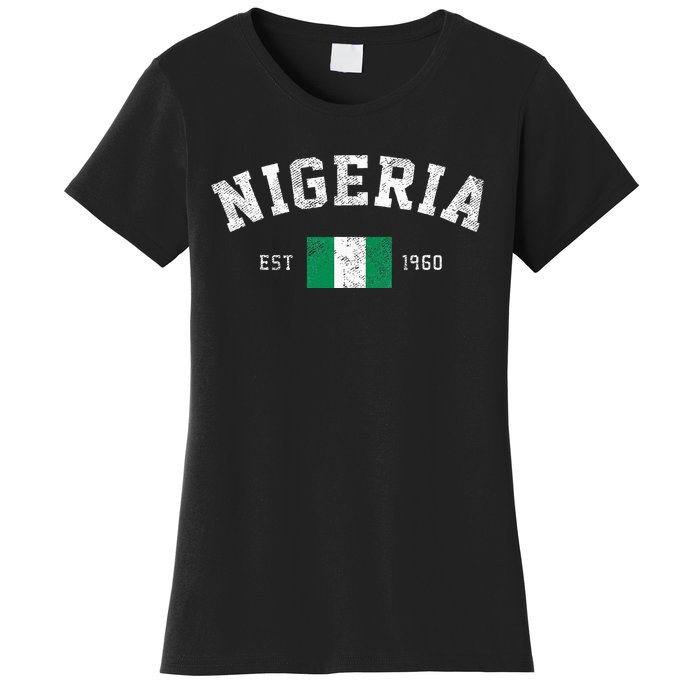 Nigeria Est. 1960 Nigerian Flag Independence Day Women's T-Shirt