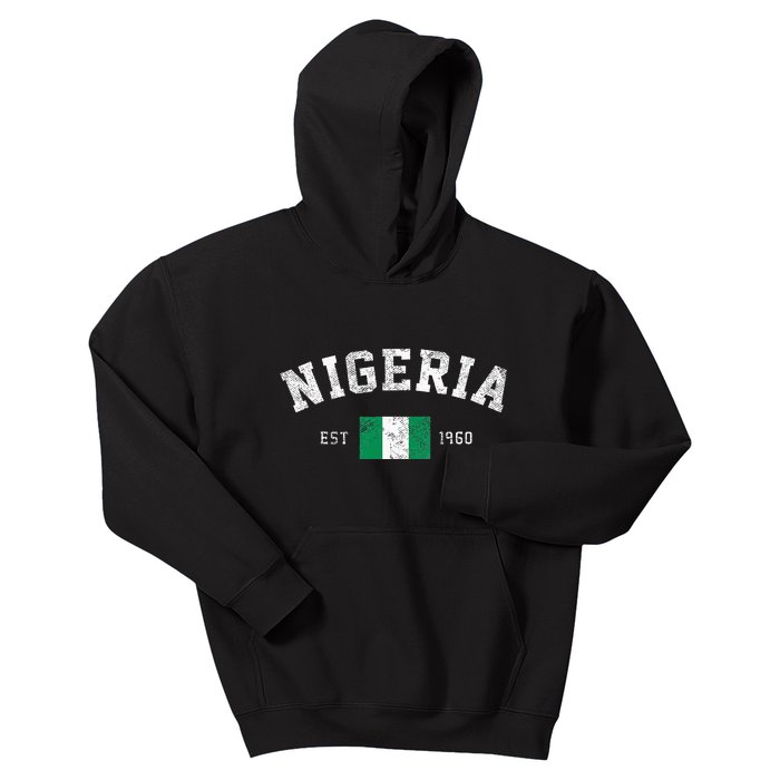 Nigeria Est. 1960 Nigerian Flag Independence Day Kids Hoodie