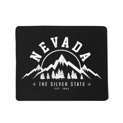 Nevada Est. 1864 Vintage Mountains Nature Outdoor Gift Mousepad