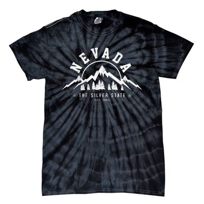 Nevada Est. 1864 Vintage Mountains Nature Outdoor Gift Tie-Dye T-Shirt