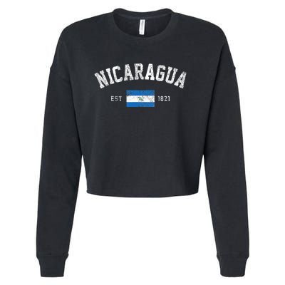 Nicaragua Est. 1821 Nicaraguan Flag Independence Day Cropped Pullover Crew