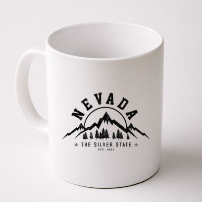 Nevada Est. 1864 Vintage Mountains Nature Outdoor Gift Coffee Mug