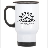 Nevada Est. 1864 Vintage Mountains Nature Outdoor Gift Stainless Steel Travel Mug