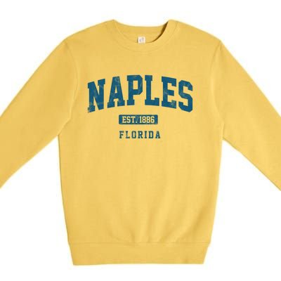 Naples Est 1886 Florida Retro Vintage Premium Crewneck Sweatshirt