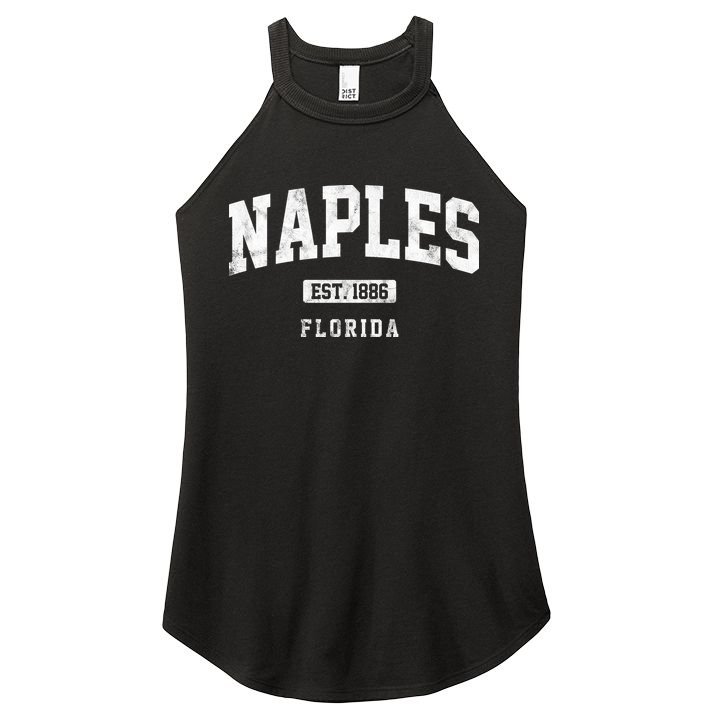 Naples Est 1886 Florida Retro Vintage Women's Perfect Tri Rocker Tank