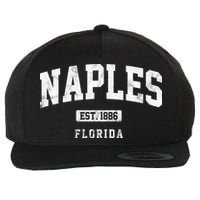 Naples Est 1886 Florida Retro Vintage Wool Snapback Cap