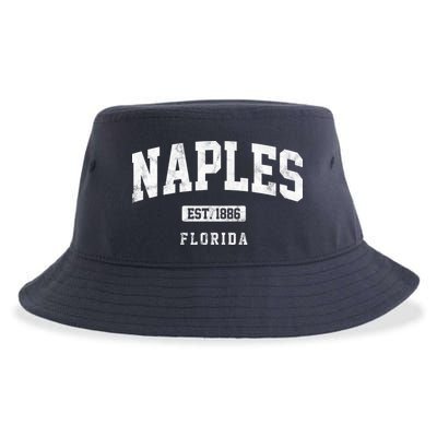 Naples Est 1886 Florida Retro Vintage Sustainable Bucket Hat