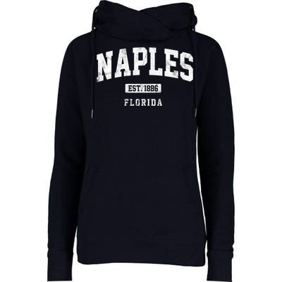 Naples Est 1886 Florida Retro Vintage Womens Funnel Neck Pullover Hood