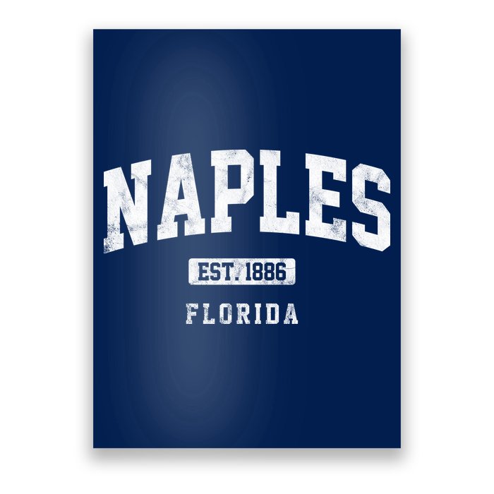 Naples Est 1886 Florida Retro Vintage Poster