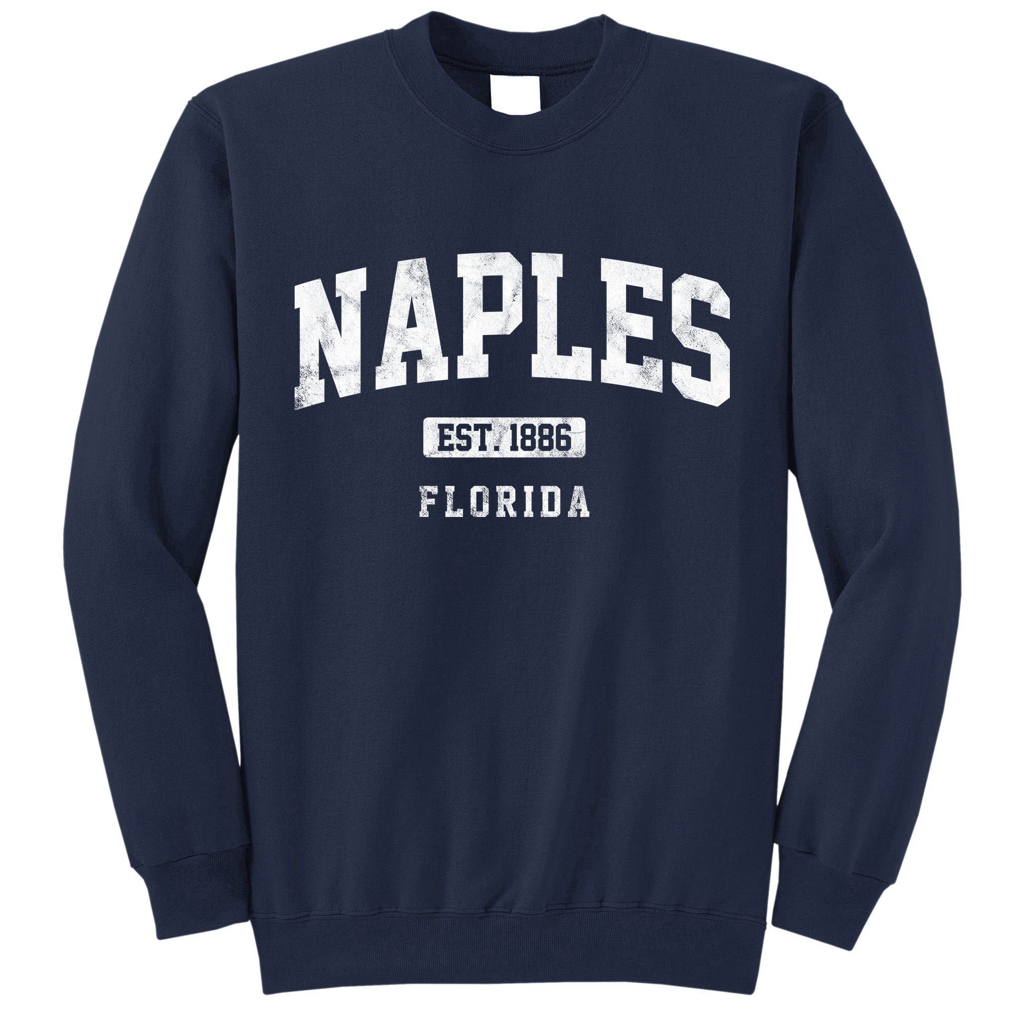 Naples Est 1886 Florida Retro Vintage Tall Sweatshirt