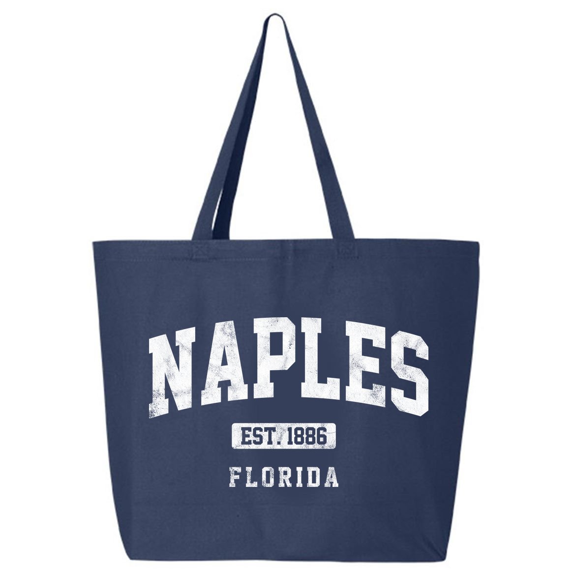 Naples Est 1886 Florida Retro Vintage 25L Jumbo Tote