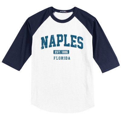 Naples Est 1886 Florida Retro Vintage Baseball Sleeve Shirt