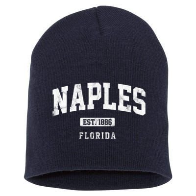 Naples Est 1886 Florida Retro Vintage Short Acrylic Beanie