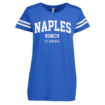 Naples Est 1886 Florida Retro Vintage Enza Ladies Jersey Football T-Shirt