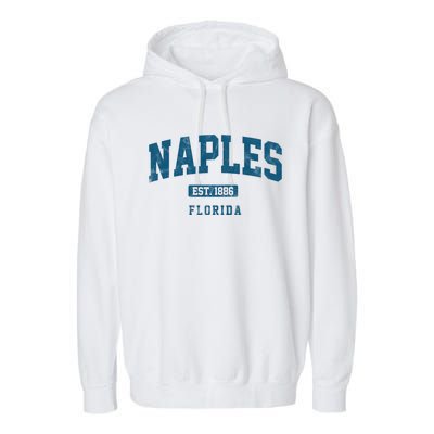 Naples Est 1886 Florida Retro Vintage Garment-Dyed Fleece Hoodie