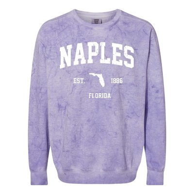 Naples Est 1886 Florida State Pride Retro Colorblast Crewneck Sweatshirt