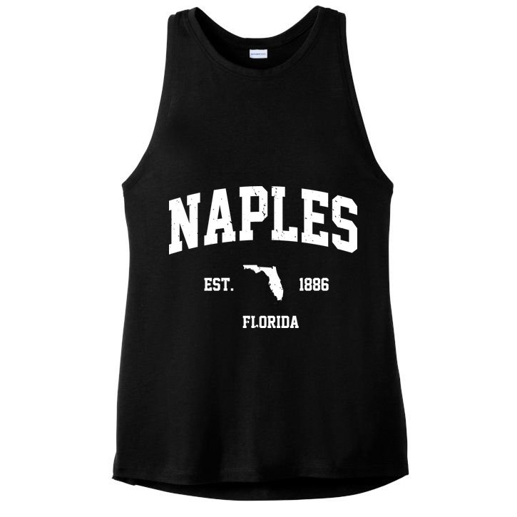 Naples Est 1886 Florida State Pride Retro Ladies PosiCharge Tri-Blend Wicking Tank