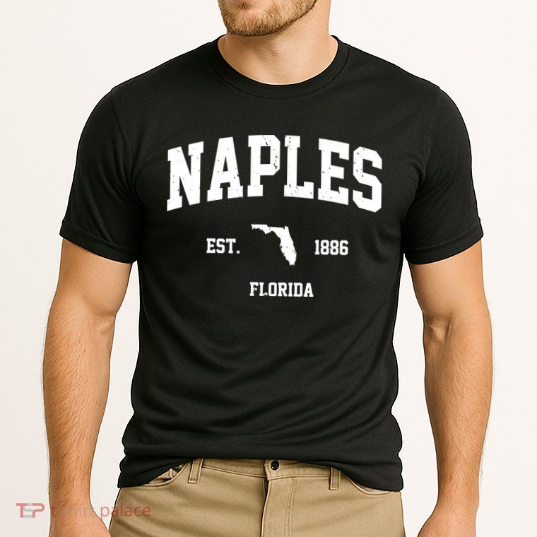 Naples Est 1886 Florida State Pride Retro Cooling Performance Crew T-Shirt