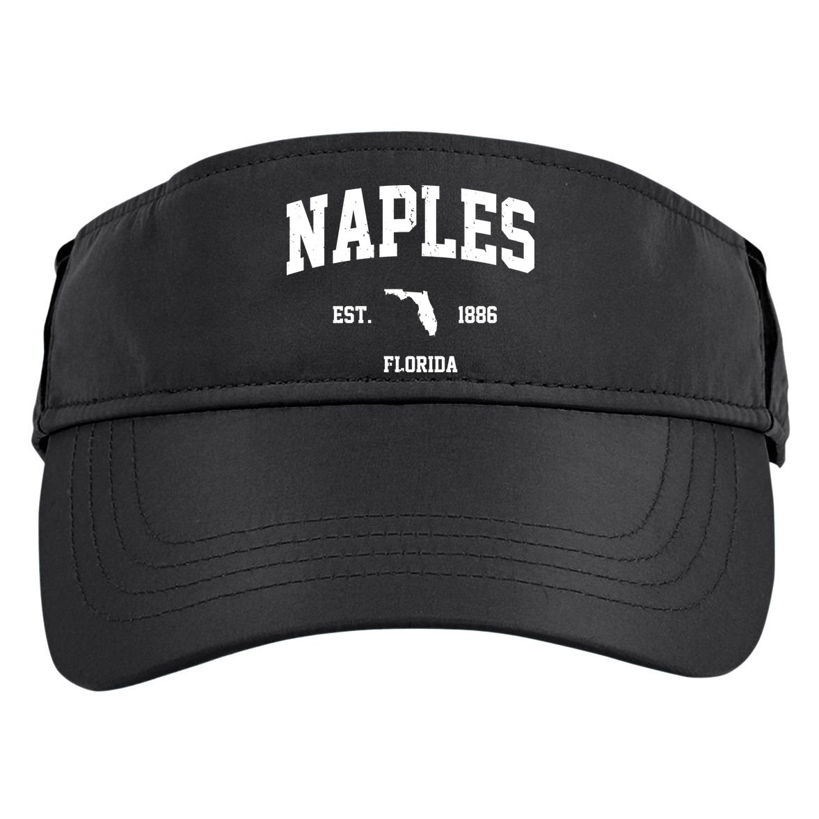 Naples Est 1886 Florida State Pride Retro Adult Drive Performance Visor