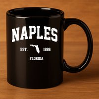 Naples Est 1886 Florida State Pride Retro 11oz C Handle Ceramic Mug