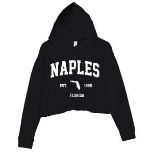 Naples Est 1886 Florida State Pride Retro Crop Fleece Hoodie