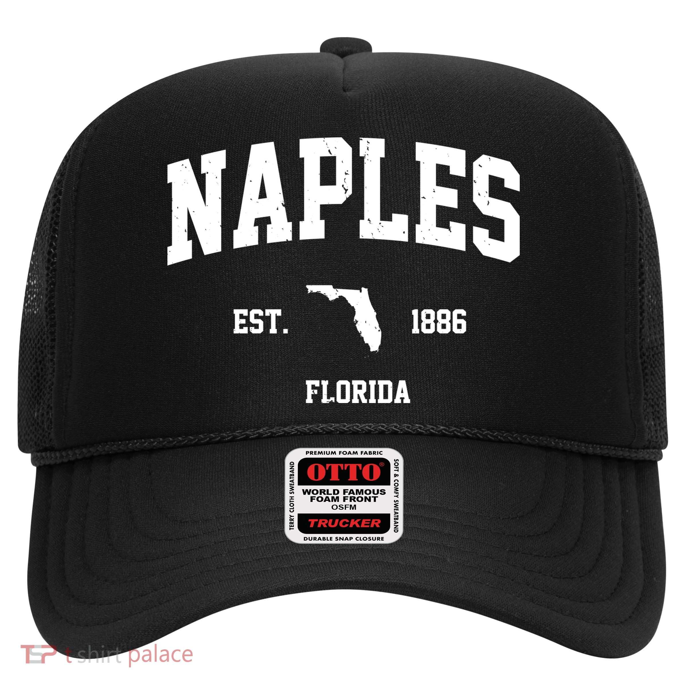 Naples Est 1886 Florida State Pride Retro Trucker Hat