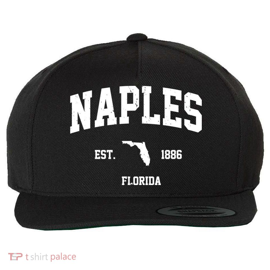Naples Est 1886 Florida State Pride Retro Wool Snapback Cap