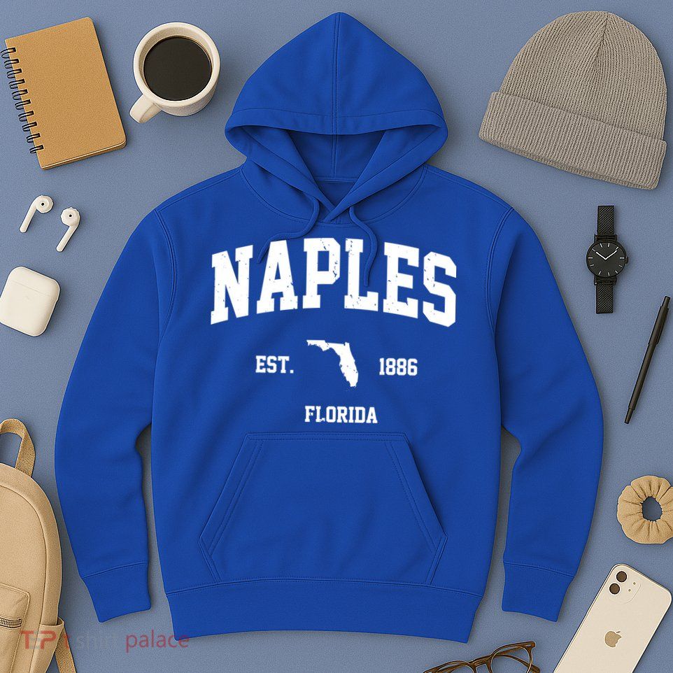 Naples Est 1886 Florida State Pride Retro Hoodie