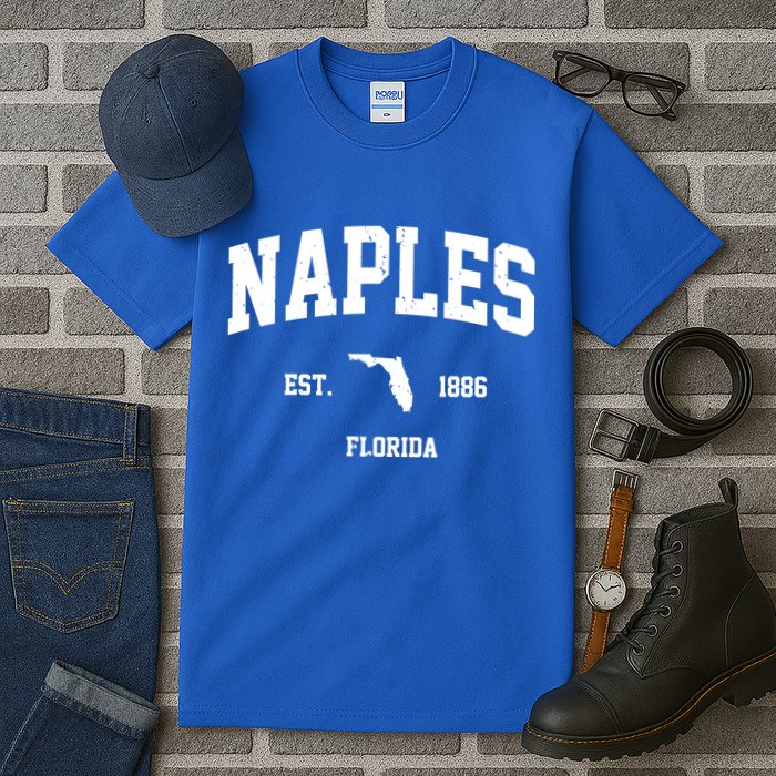 Naples Est 1886 Florida State Pride Retro Tall T-Shirt