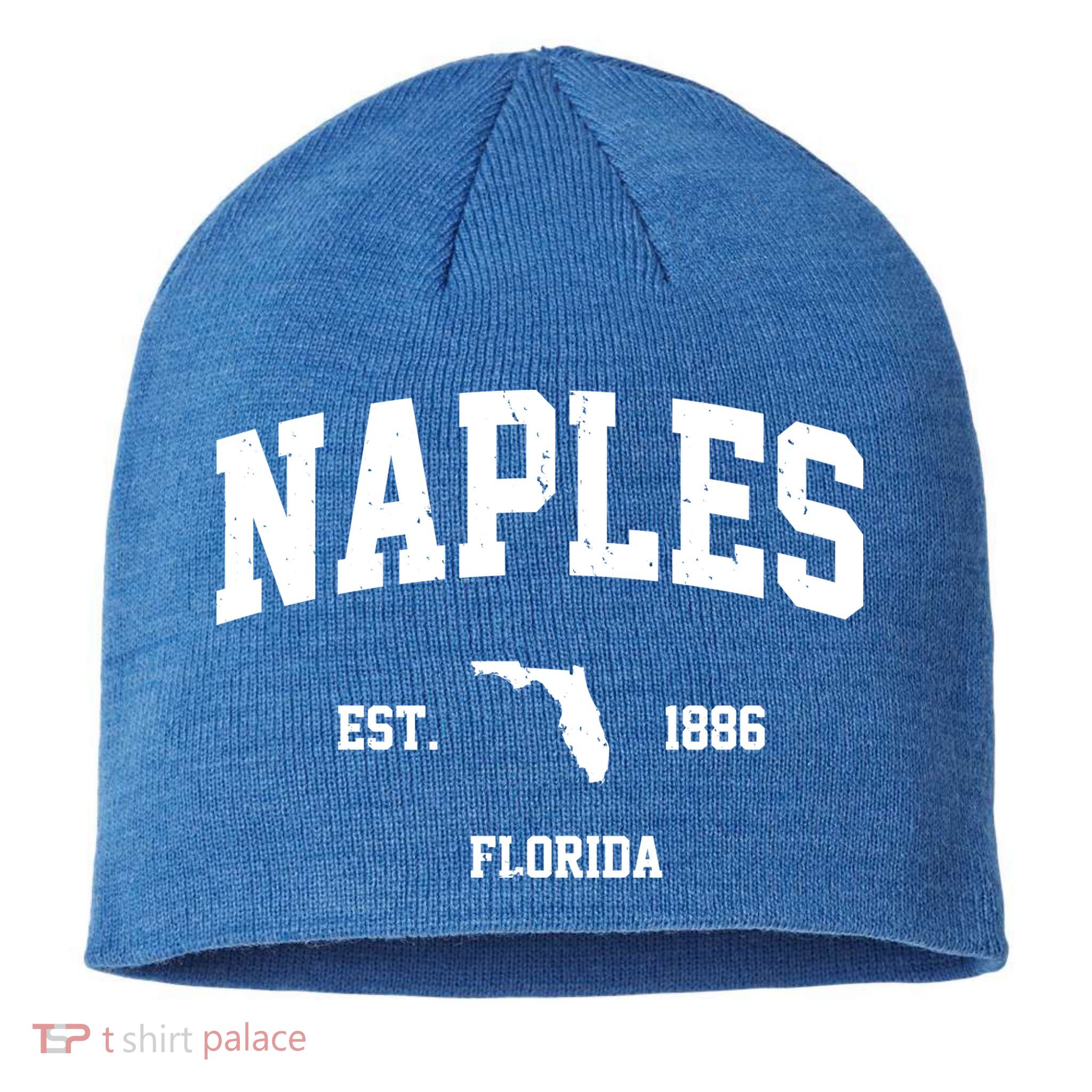 Naples Est 1886 Florida State Pride Retro Sustainable Beanie