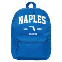 Naples Est 1886 Florida State Pride Retro 16 in Basic Backpack