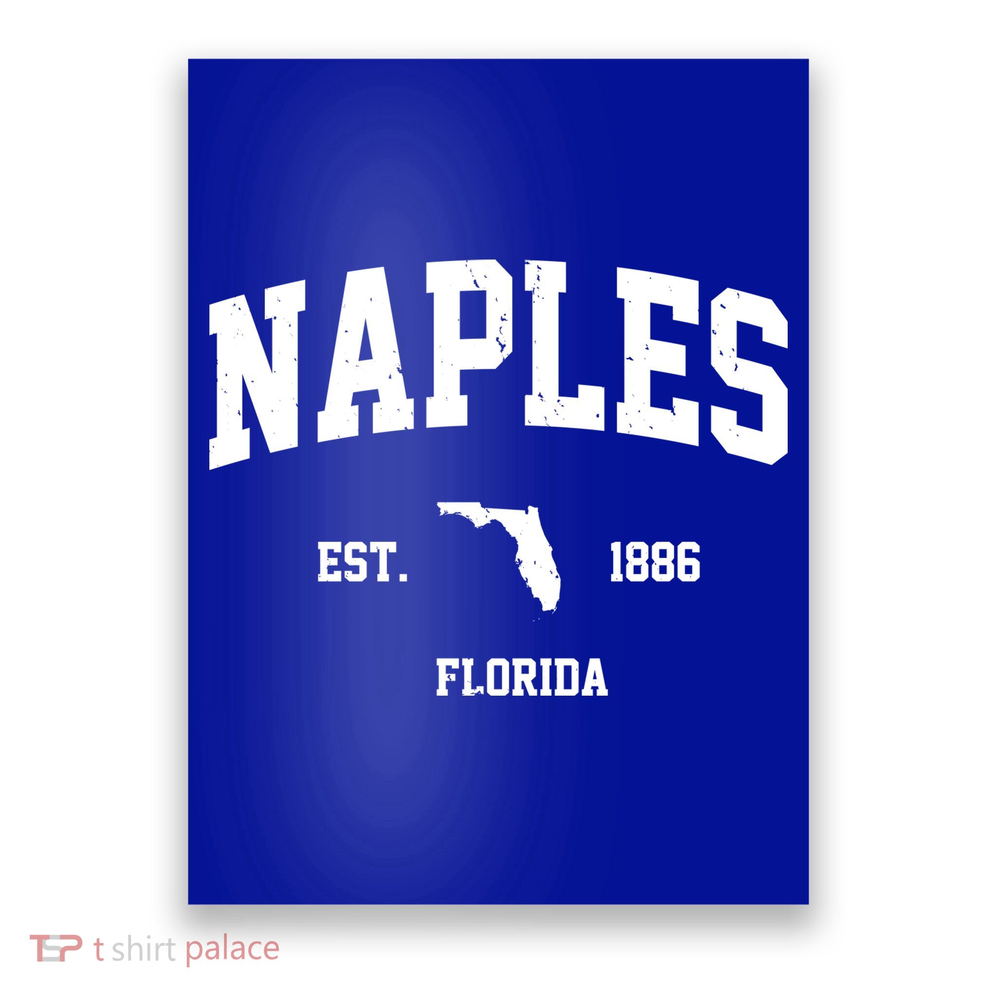 Naples Est 1886 Florida State Pride Retro Poster